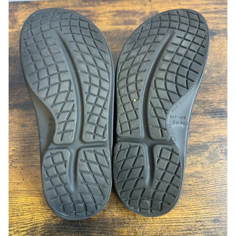 OOFOS OOahh Recovery Slides Black Slip On Sandals Unisex Women's 9 Men's 7 EU 40 - Picture 11 of 13